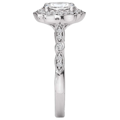 Halo Semi-Mount Diamond Ring