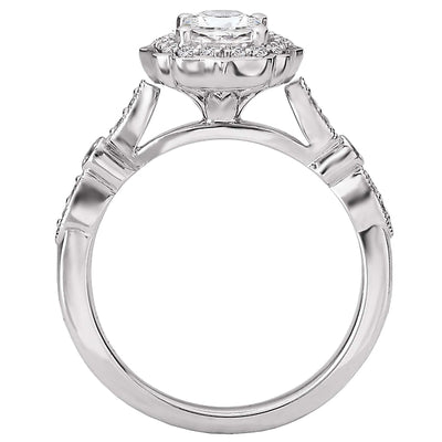 Halo Semi-Mount Diamond Ring