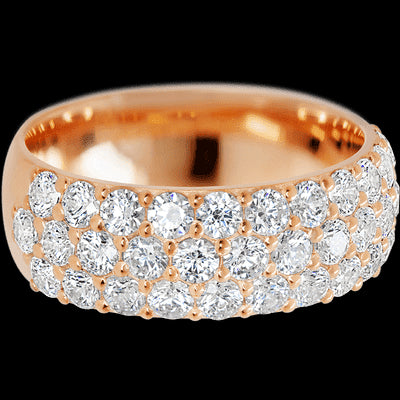 14K Rose Gold band with 43 Round Lab Grown Diamond having TCW-2.15