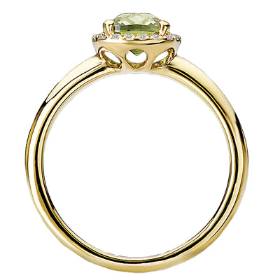 Ladies Fashion Gem-Stone and Diamond Ring