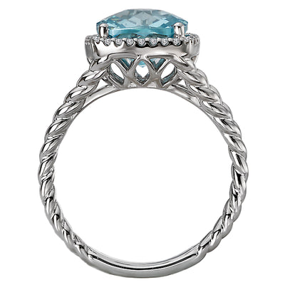 Ladies Fashion Gem-Stone and Diamond Ring