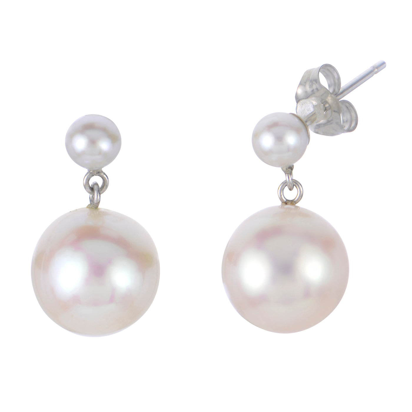 14KT White Gold Freshwater Pearl Earring