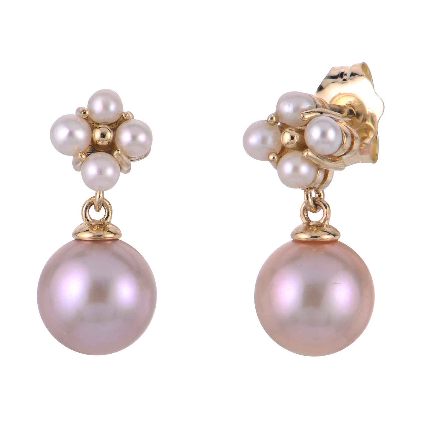 14KT Yellow Gold Freshwater Pearl Earring