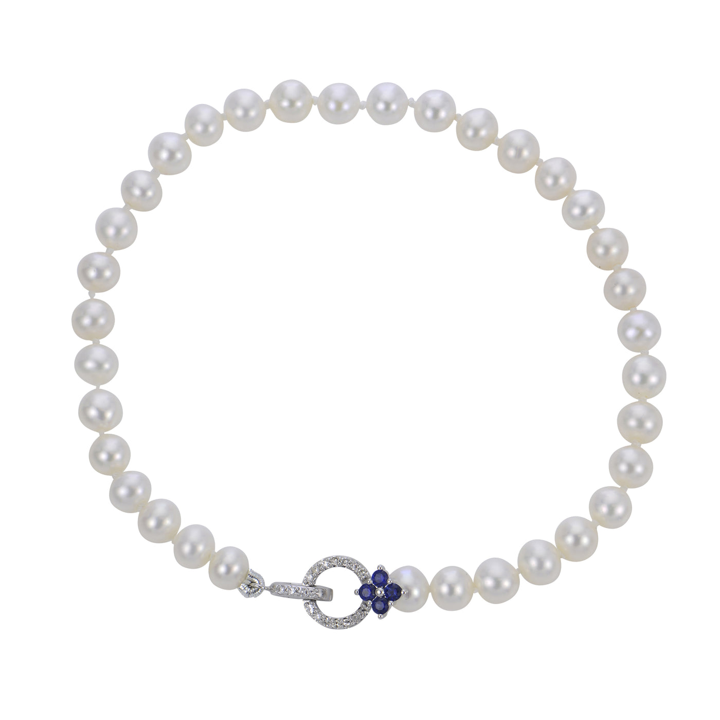 14KT White Gold Freshwater Pearl Bracelet