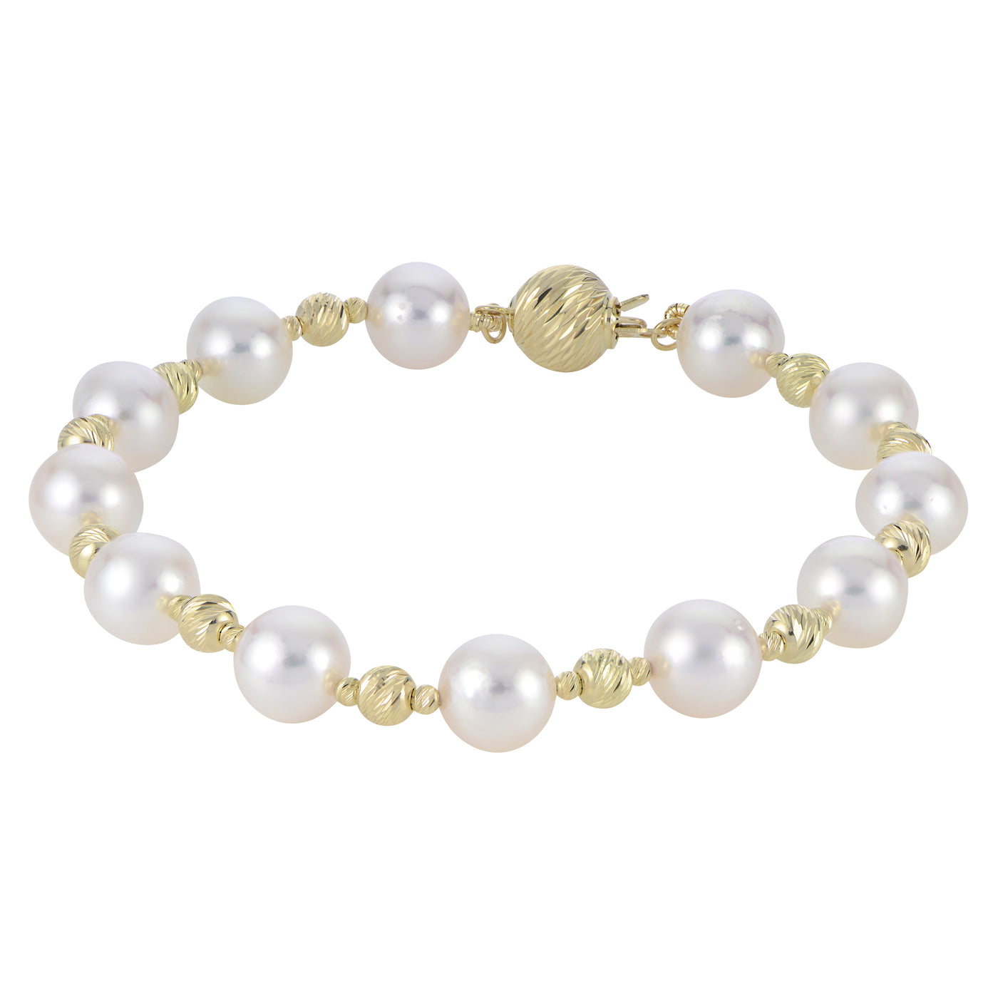 14KT Yellow Gold Akoya Pearl Bracelet