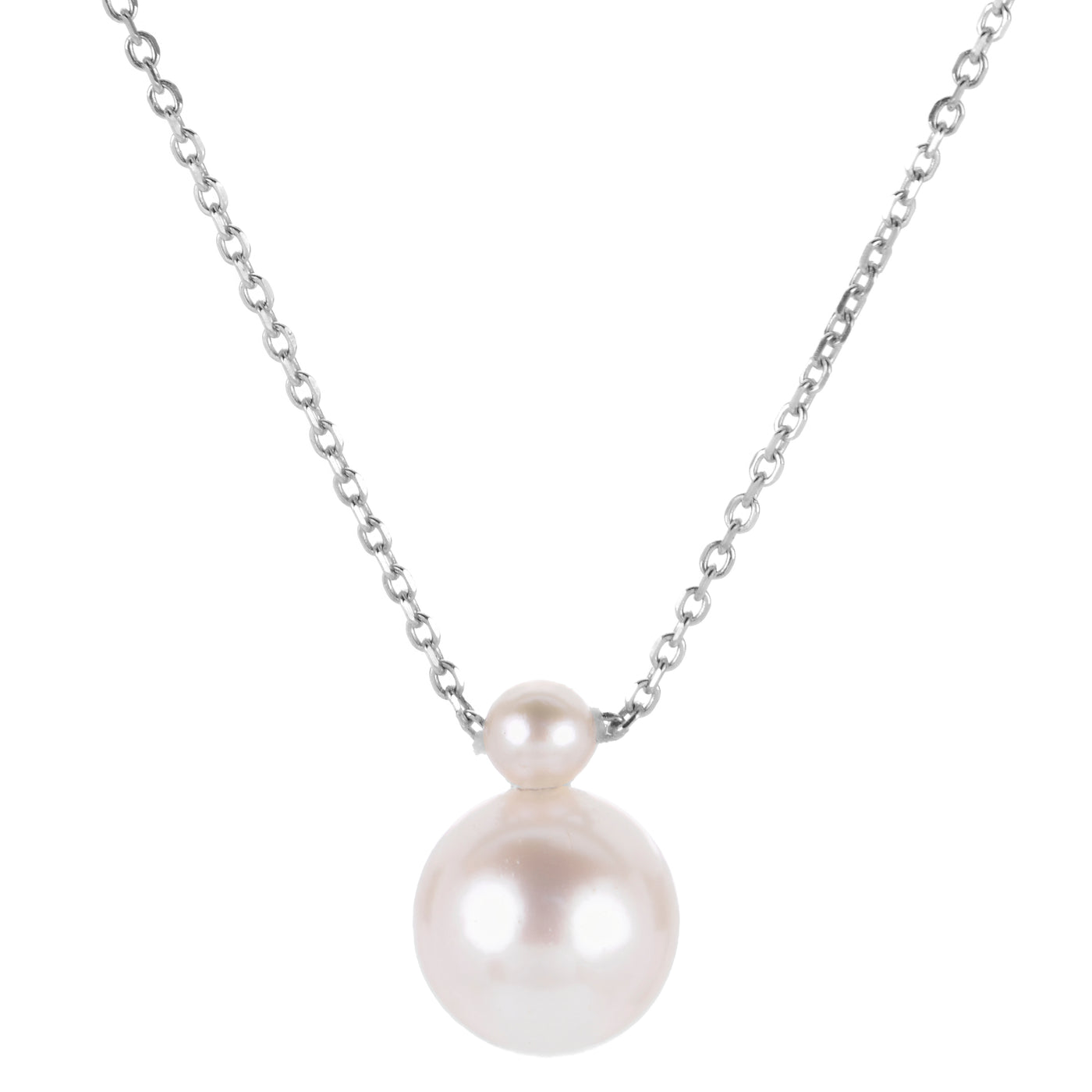 14KT White Gold Freshwater Pearl Necklace