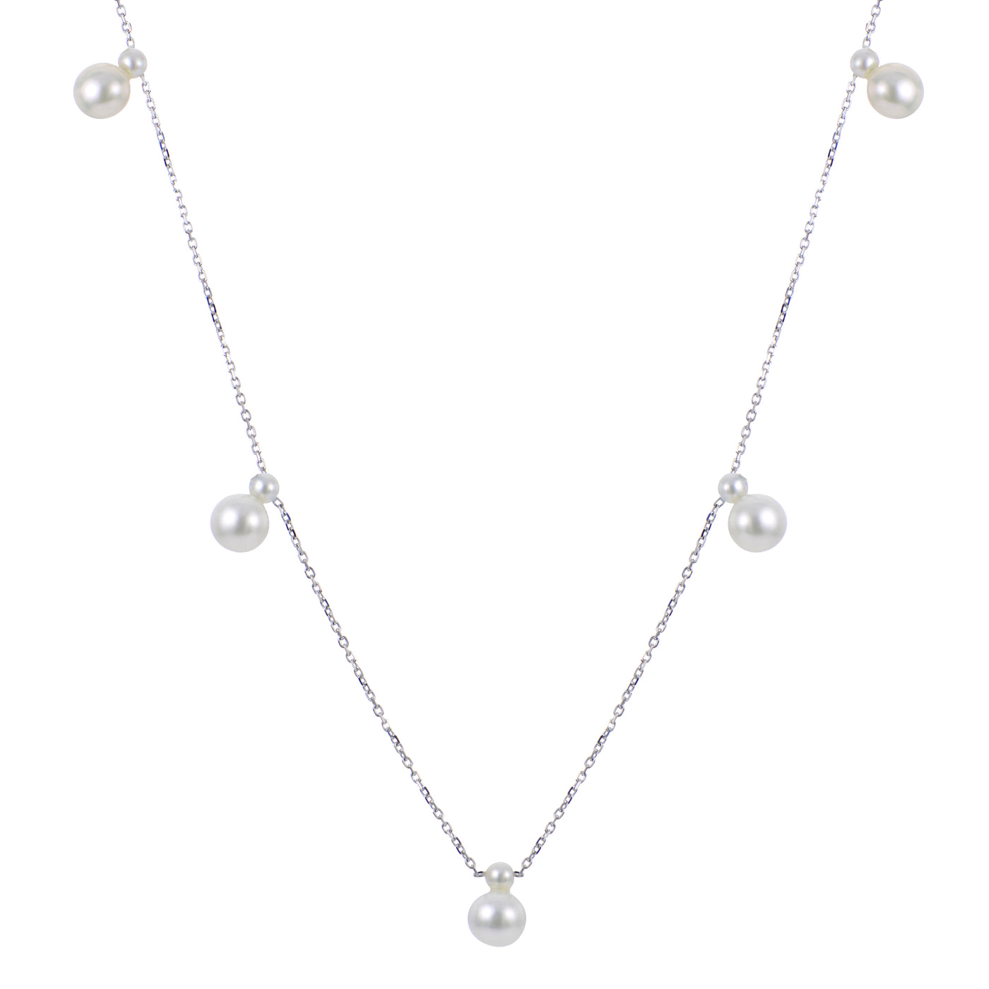 14KT White Gold Freshwater Pearl Necklace
