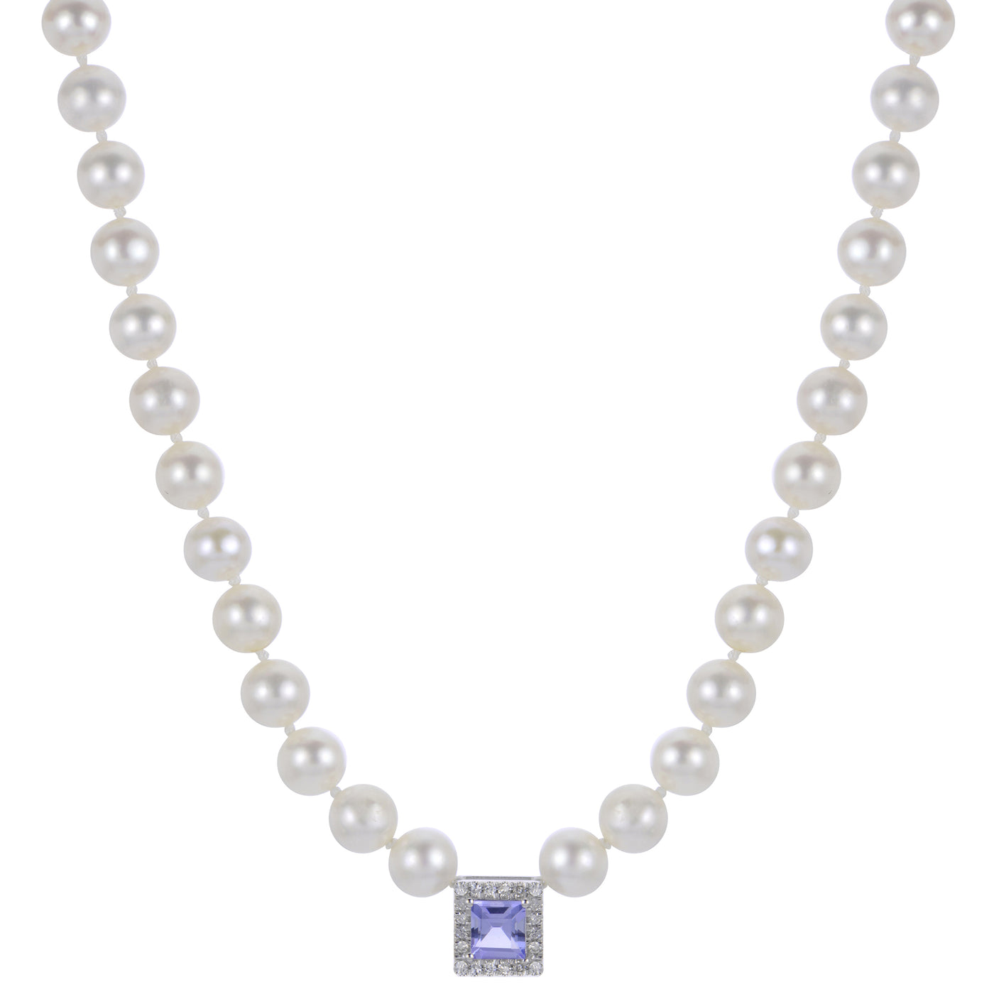 14KT White Gold Freshwater Pearl Necklace