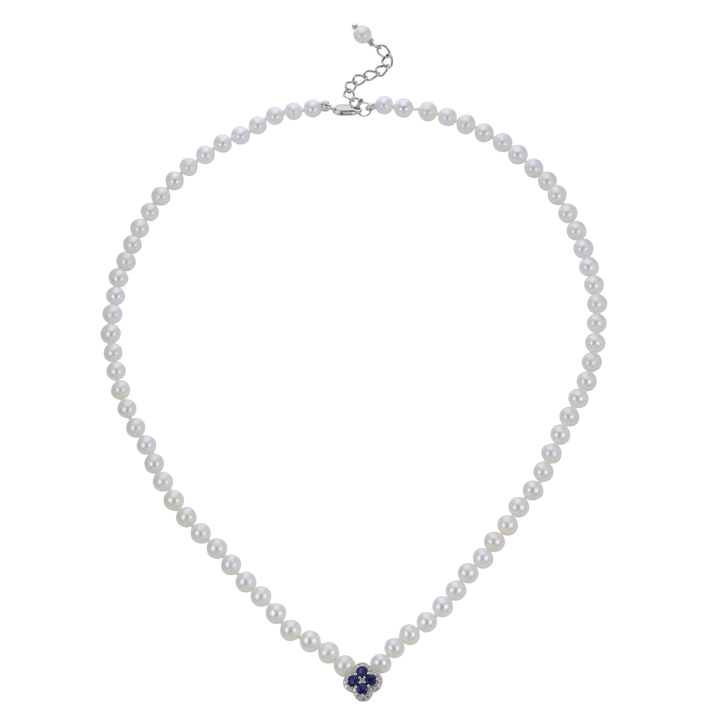 14KT White Gold Freshwater Pearl Necklace