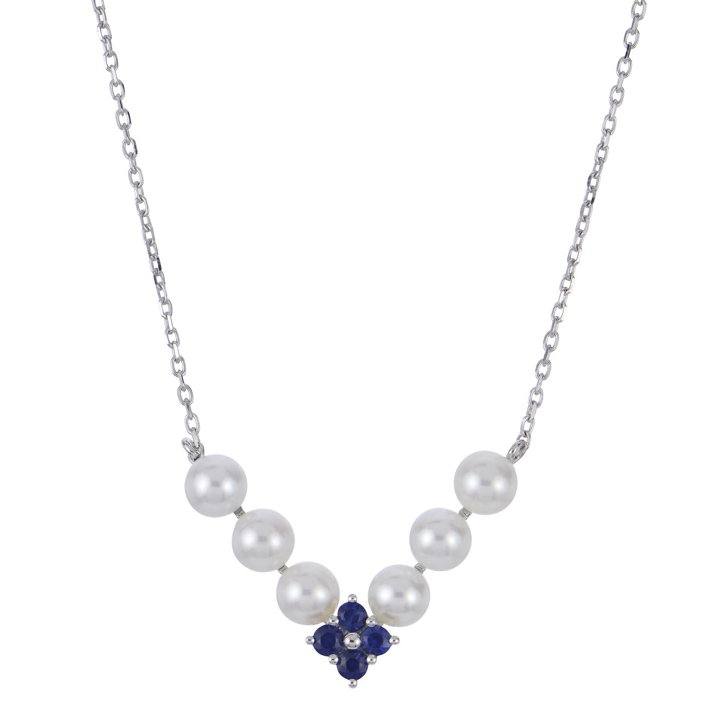 14KT White Gold Freshwater Pearl Necklace