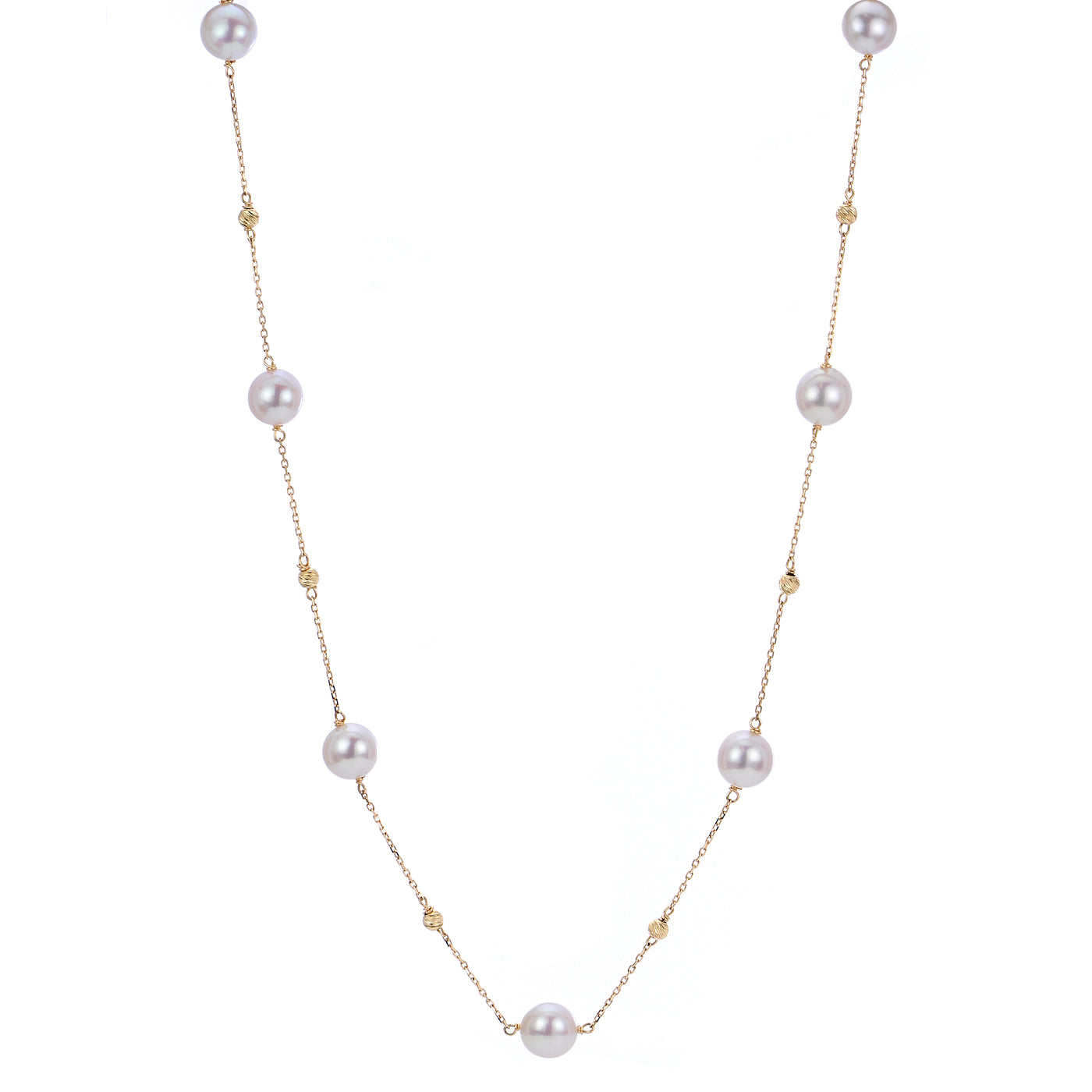 14KT Yellow Gold Akoya Pearl Necklace
