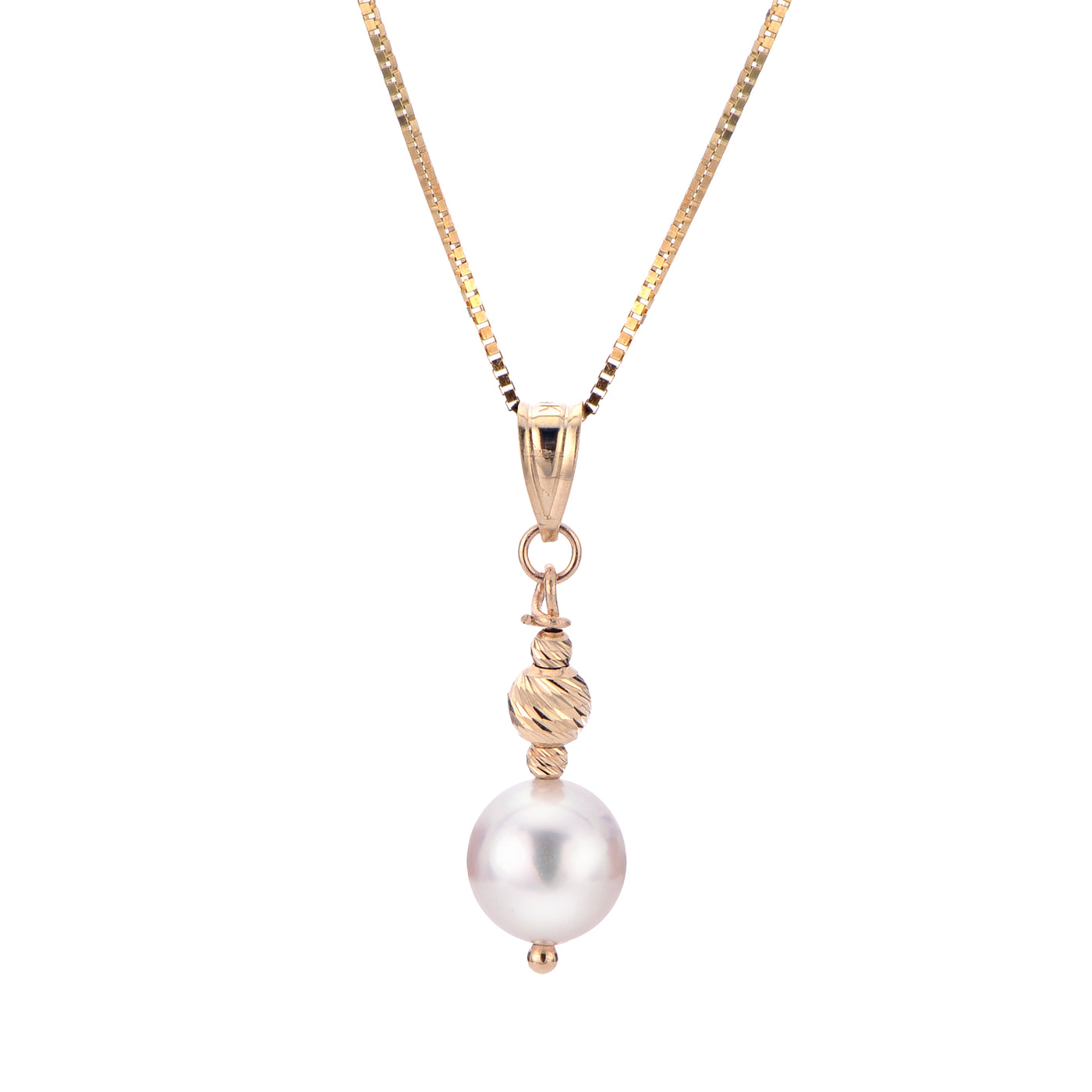 14KT Yellow Gold Akoya Pearl Pendant