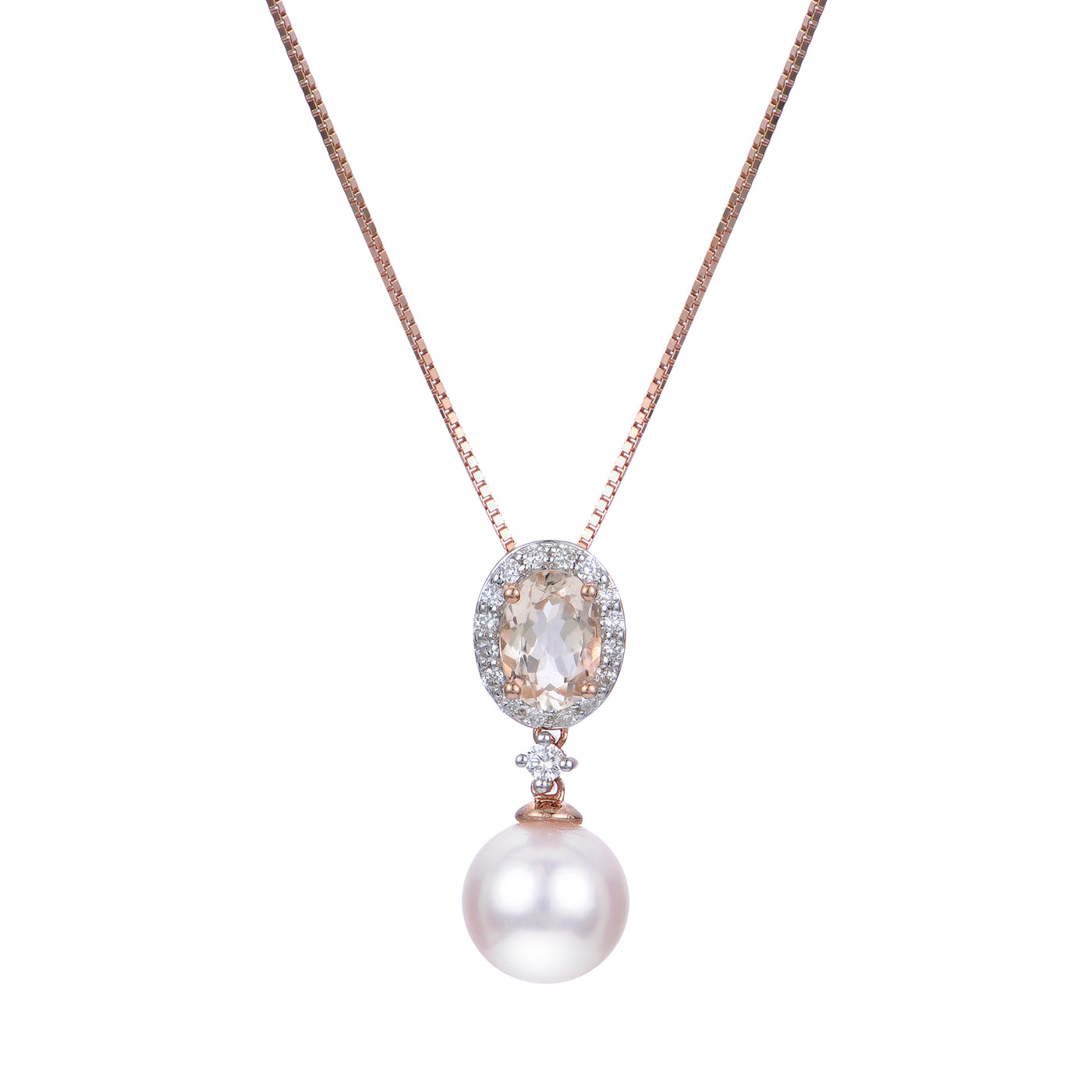 14KT Rose Gold Akoya Pearl Pendant