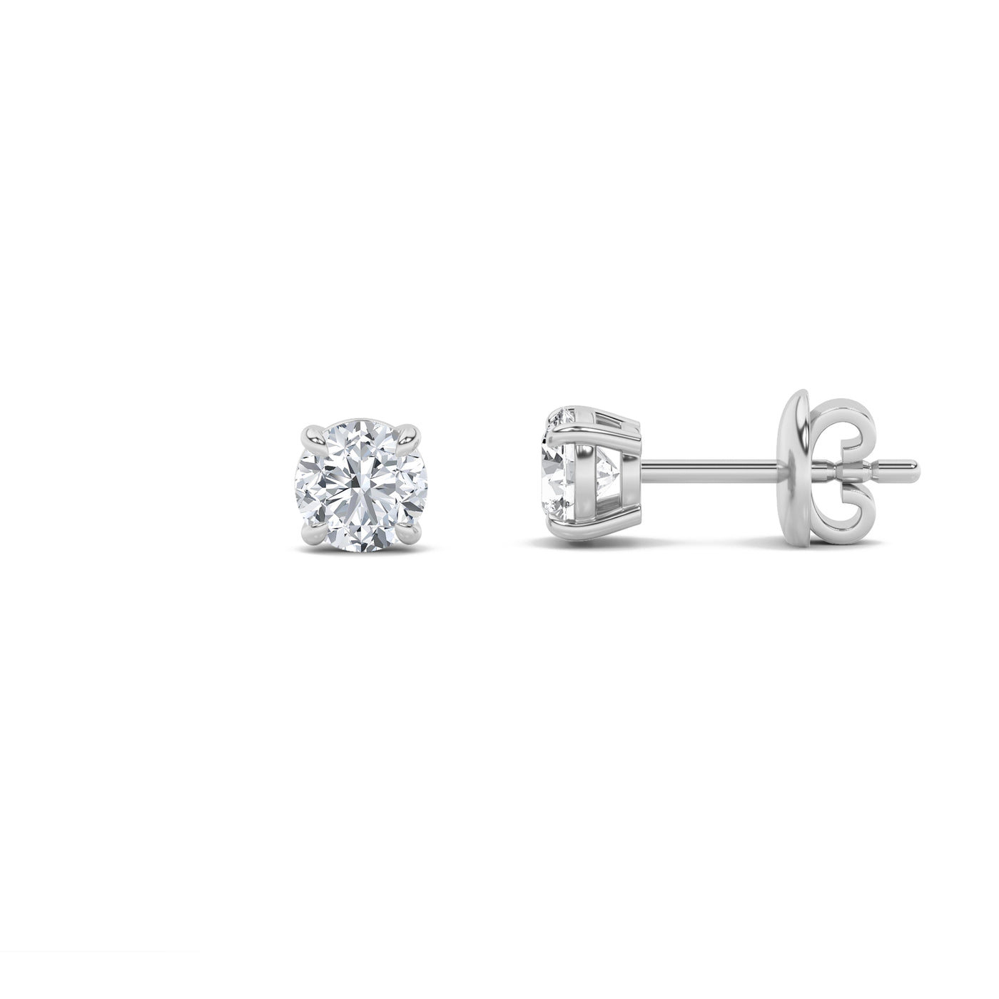14K White Gold 6ctw Lab Diamond Stud Earrings