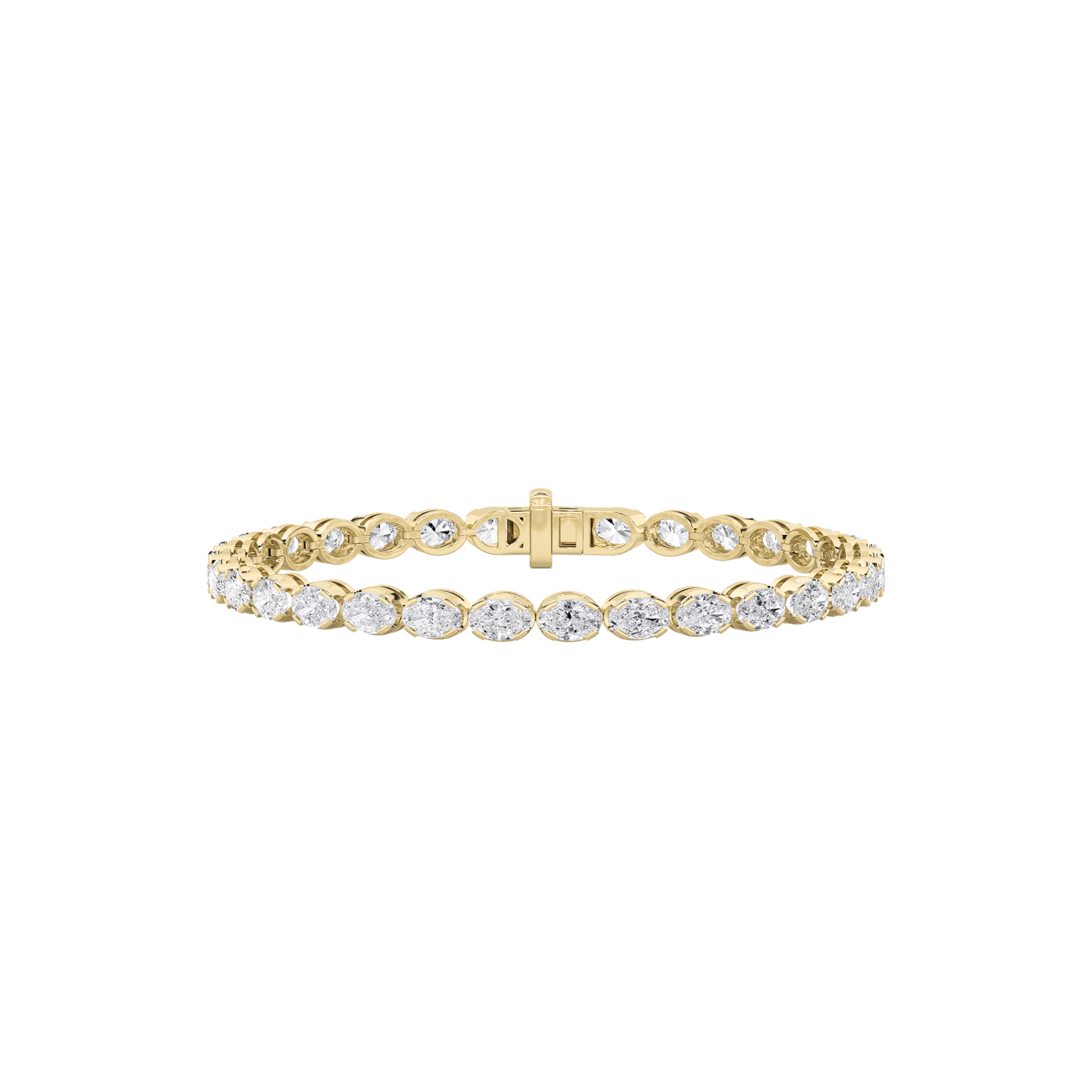 14K Yellow Gold 10.33ctw Lab Diamond Tennis Bracelet