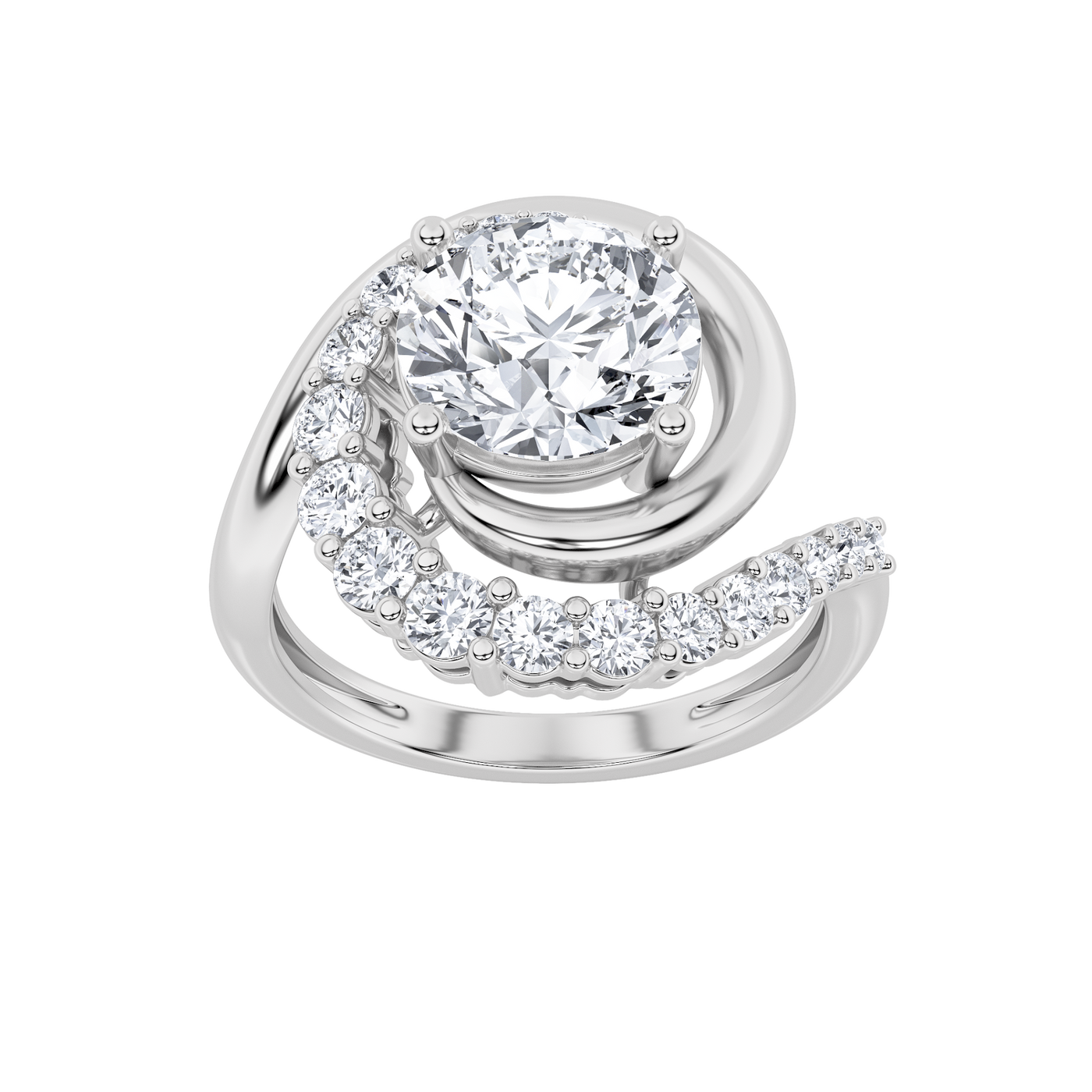 14K White Gold 1.51ctw Lab Diamond Ring