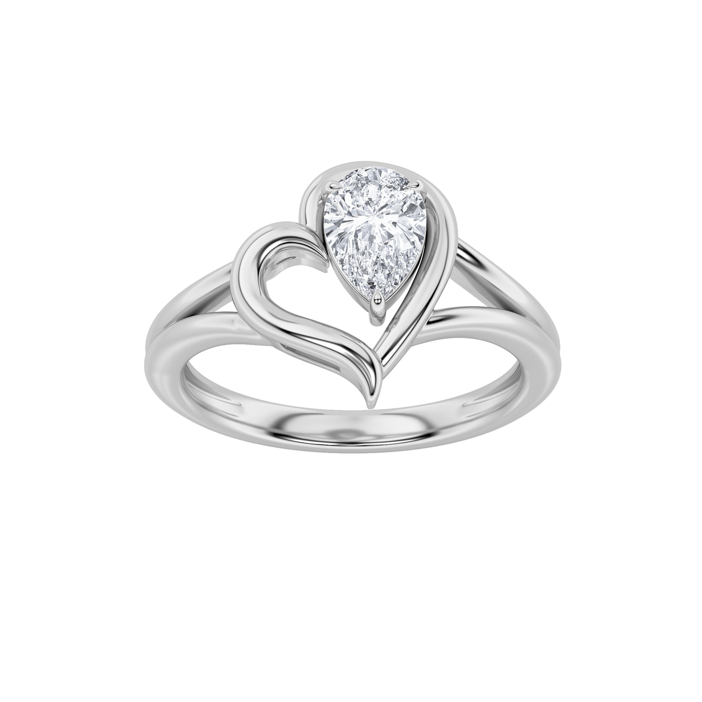 14K White Gold 0.50ctw Lab Diamond Ring Sz 7