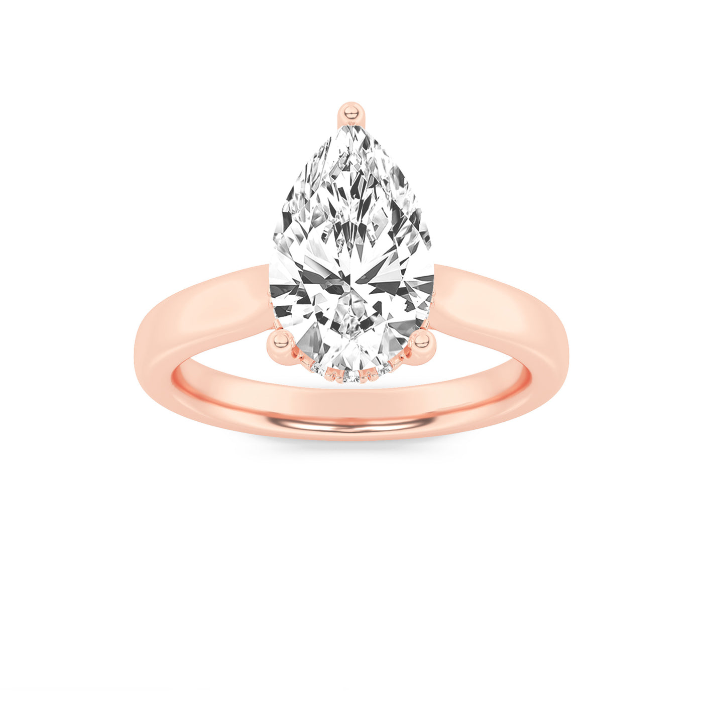 14K Rose Gold 2.1ctw F+ VS+ Lab Diamond Ring SZ 7