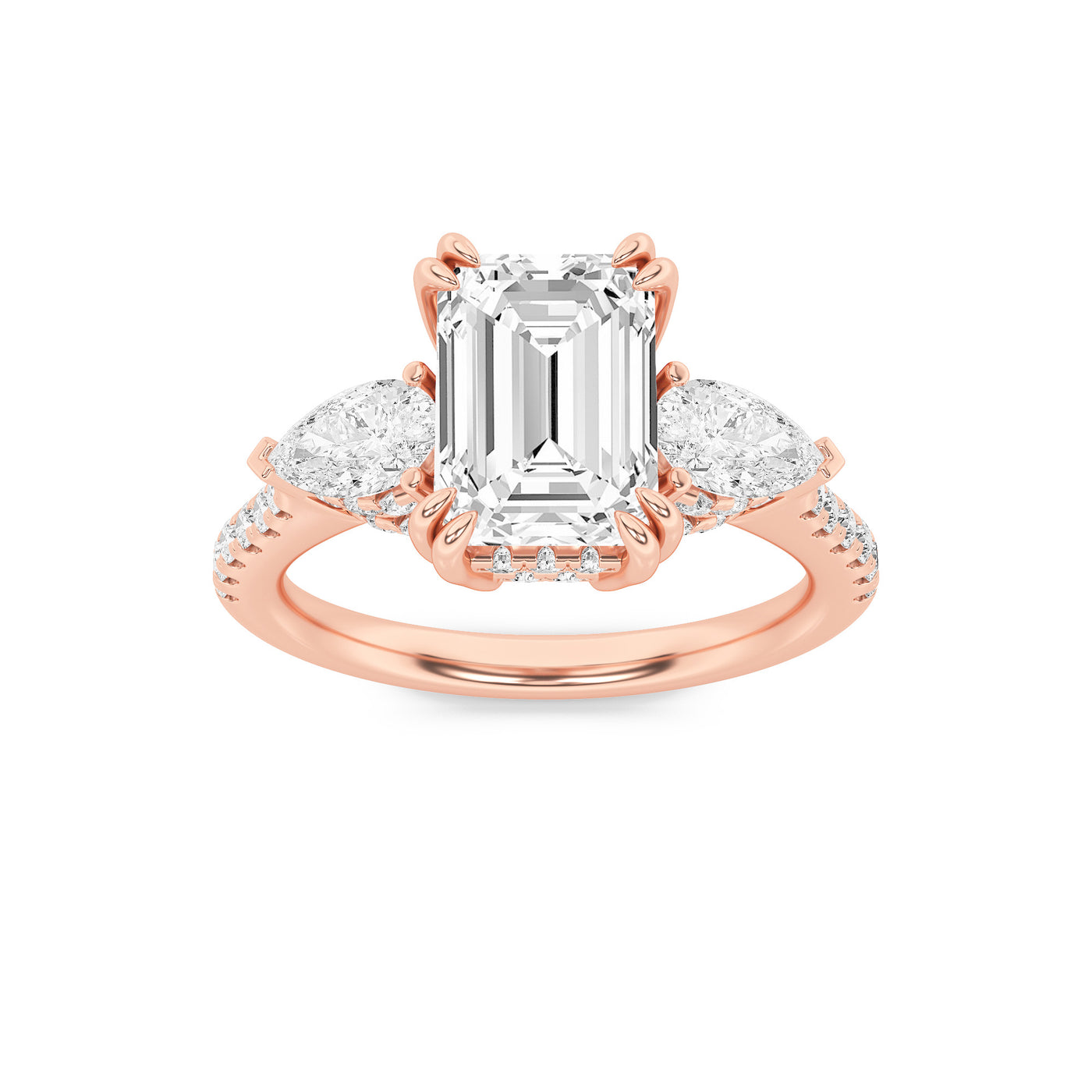 14K Rose Gold 2.9ctw Lab Diamond Ring, Size 7