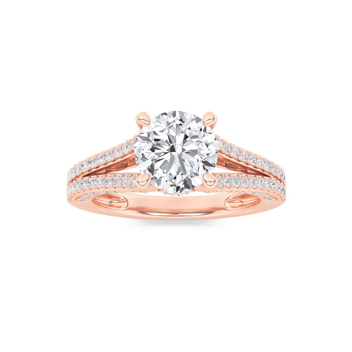 14K Rose Gold 2.1ctw Lab Diamond Solitaire Ring