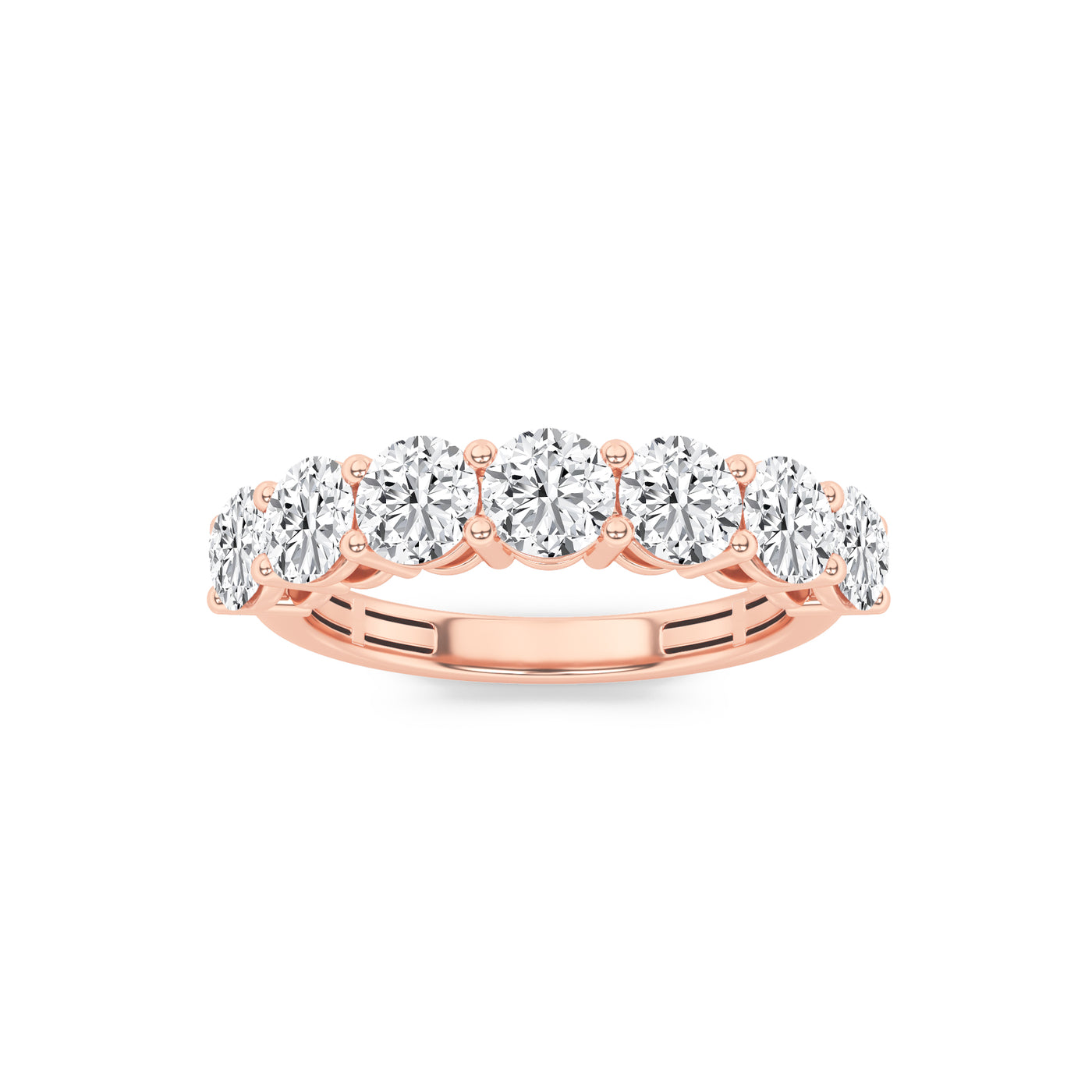 14K Rose Gold 2ct Lab Diamond Ring, F Color VS+