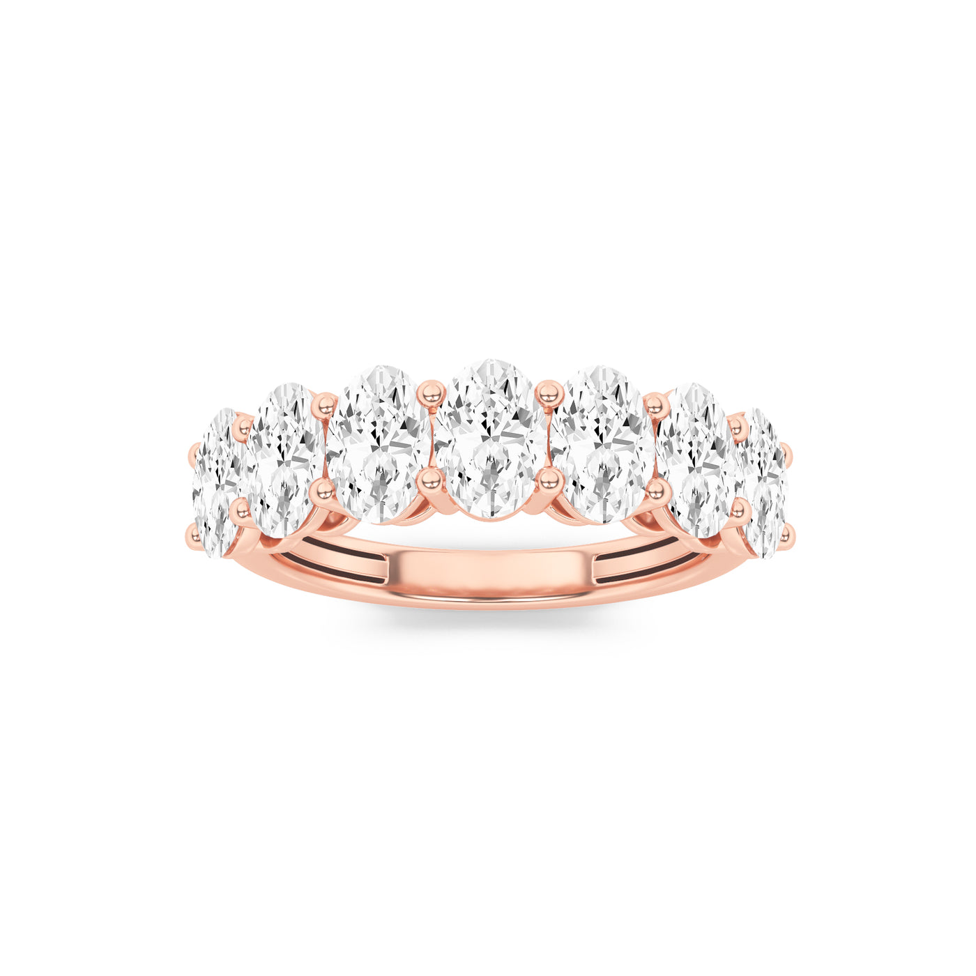 14K Rose Gold 2.2ctw Lab Diamond Oval Ring Sz 7