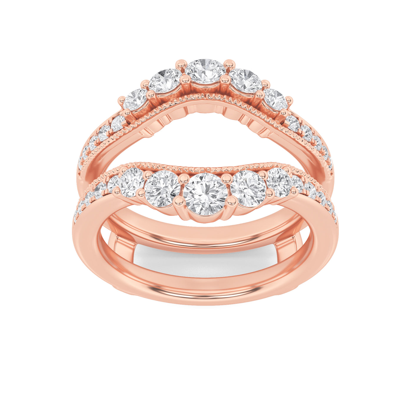 14K Rose Gold Lab Diamond Ring 1.1ctw F+ VS+ Size 7