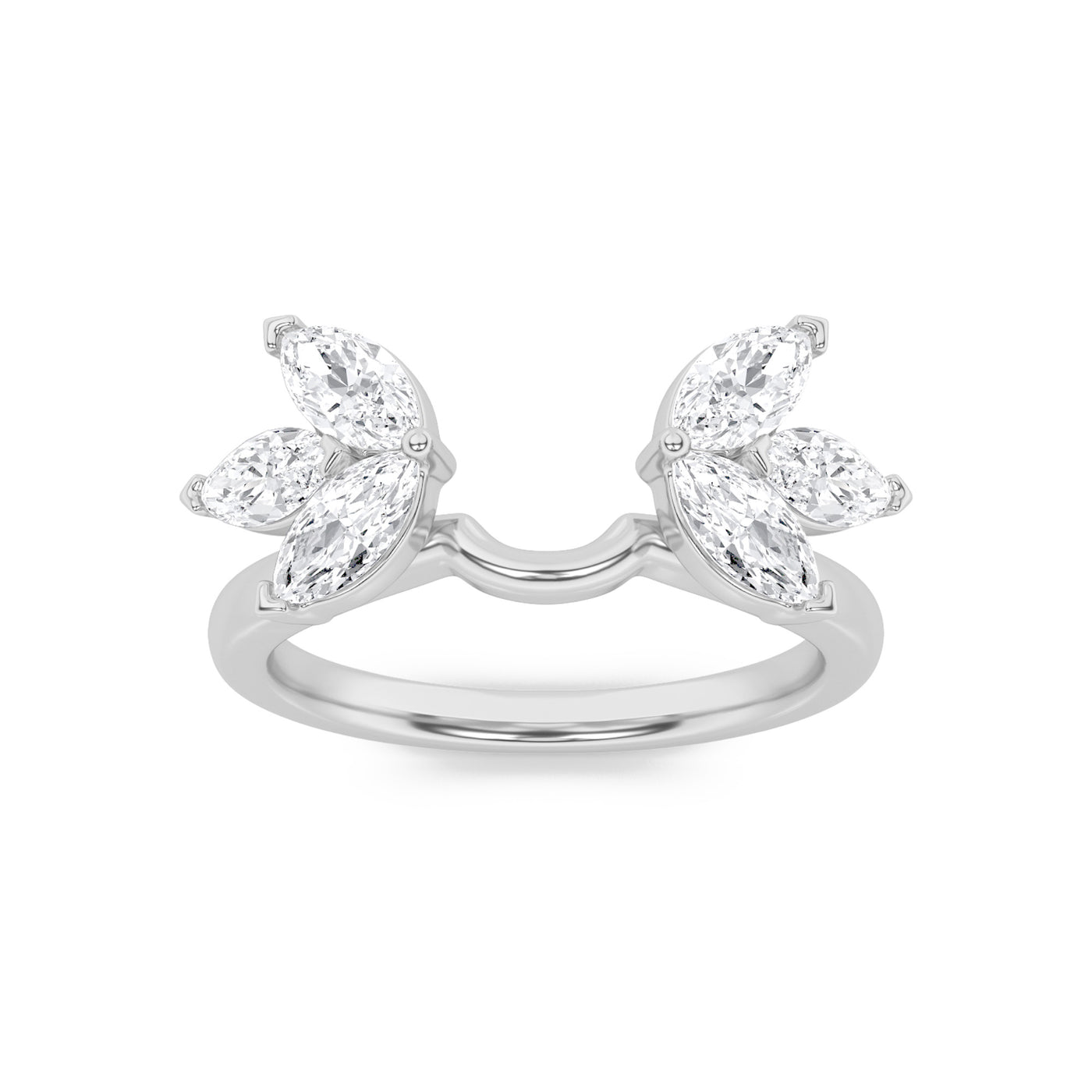 14K White Gold 1.1ctw Lab Diamond Marquise Ring