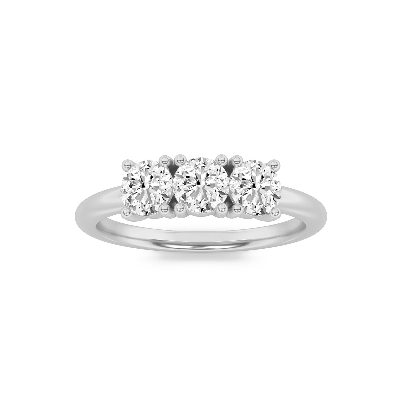 14K White Gold 1.1ctw Lab Diamond Ring Sz7