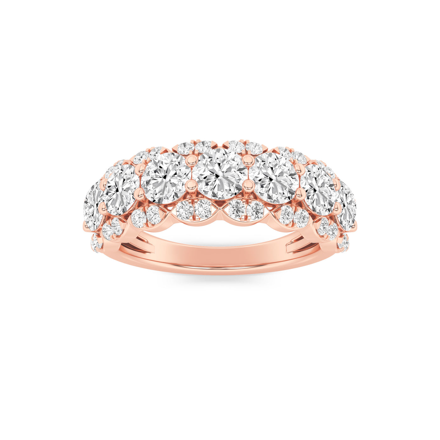 14K Rose Gold 2.1ctw Lab Diamond Ring SZ 7