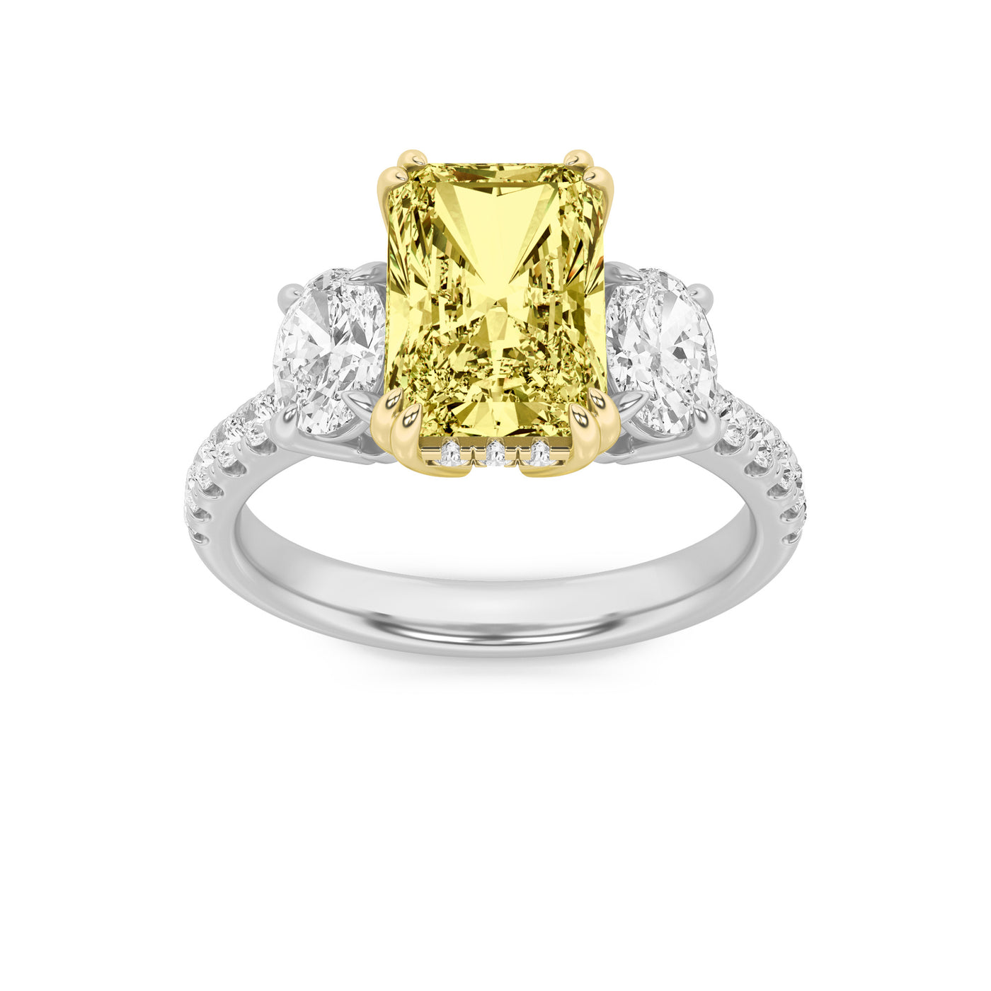 14K Gold 3ct Lab Diamond Ring F+VS+ Sz 7