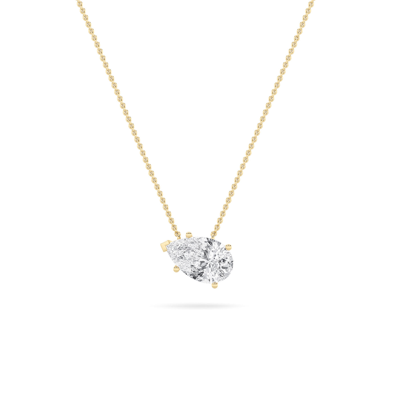 14K Yellow Gold 2ctw Lab Diamond Pendant