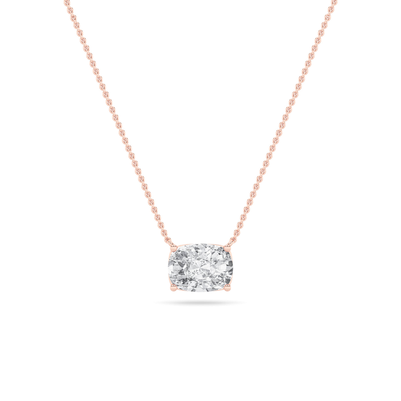 14K Rose Gold 1ctw F-VS+ Lab Diamond Pendant