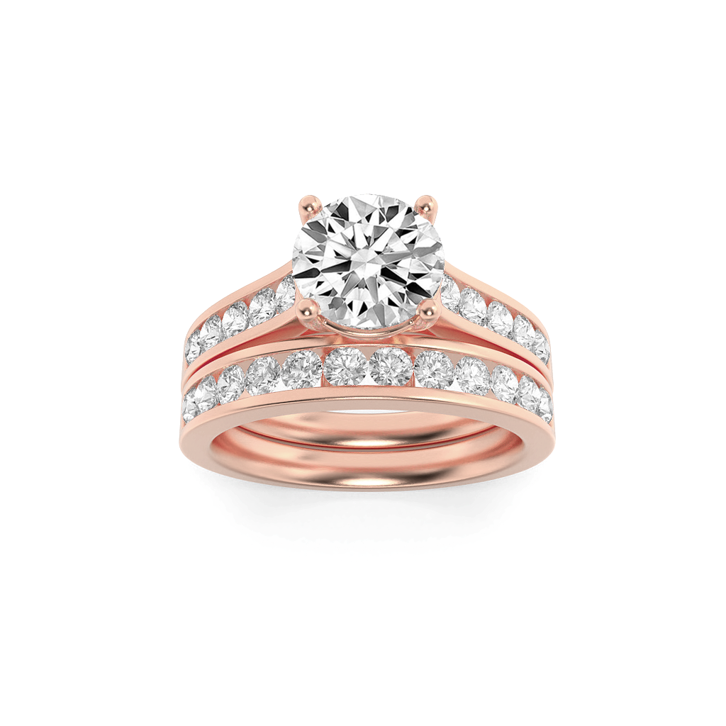 14K Rose Gold 1.2ctw Lab Diamond Ring, Size 7
