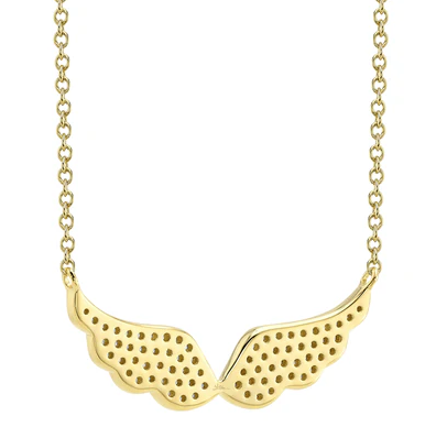 0.18CT DIAMOND ANGEL WINGS NECKLACE