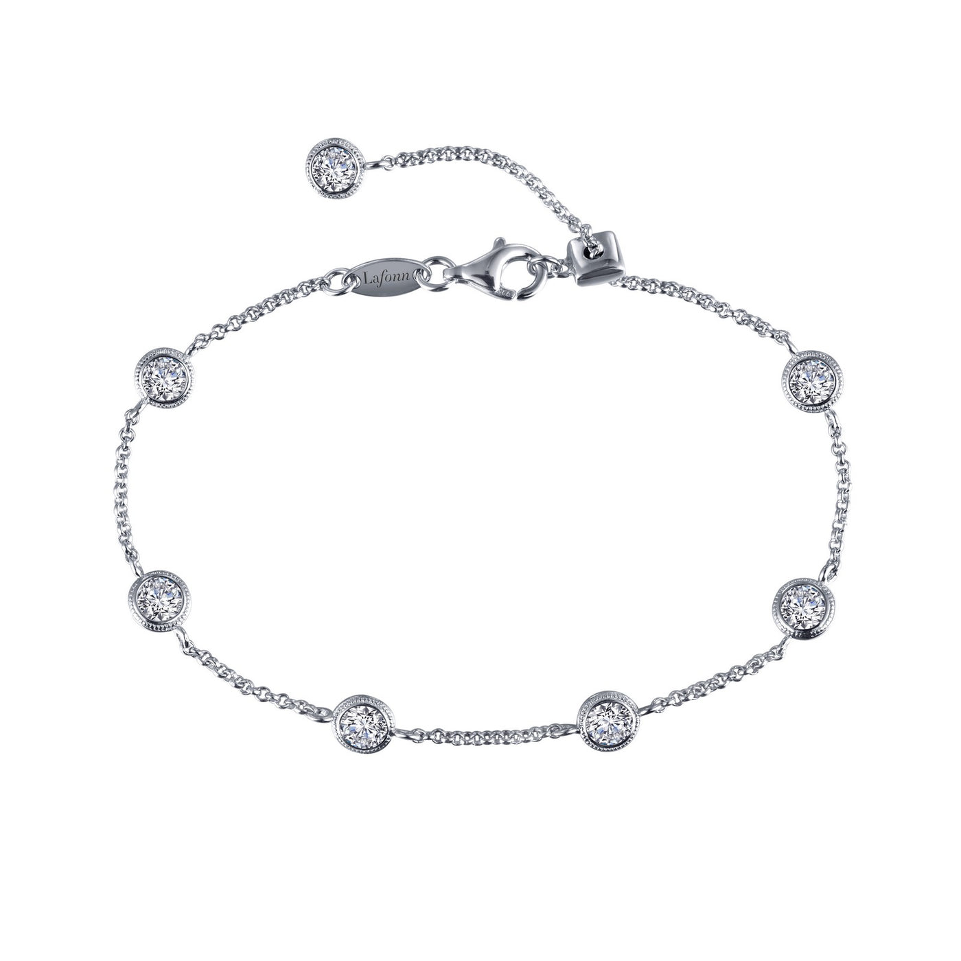 1.75 CTW Adjustable Bezel-Set Station Bracelet