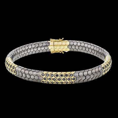 Gent Bracelet in 14k Gold with Diamonds