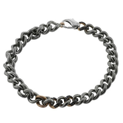 Gent Bracelet in 14k Gold with Diamonds