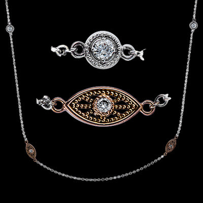 Necklace in 18k Gold with Diamonds