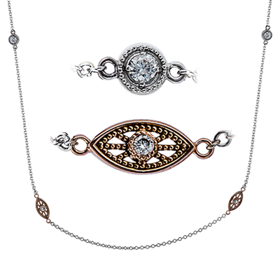 Necklace in 18k Gold with Diamonds
