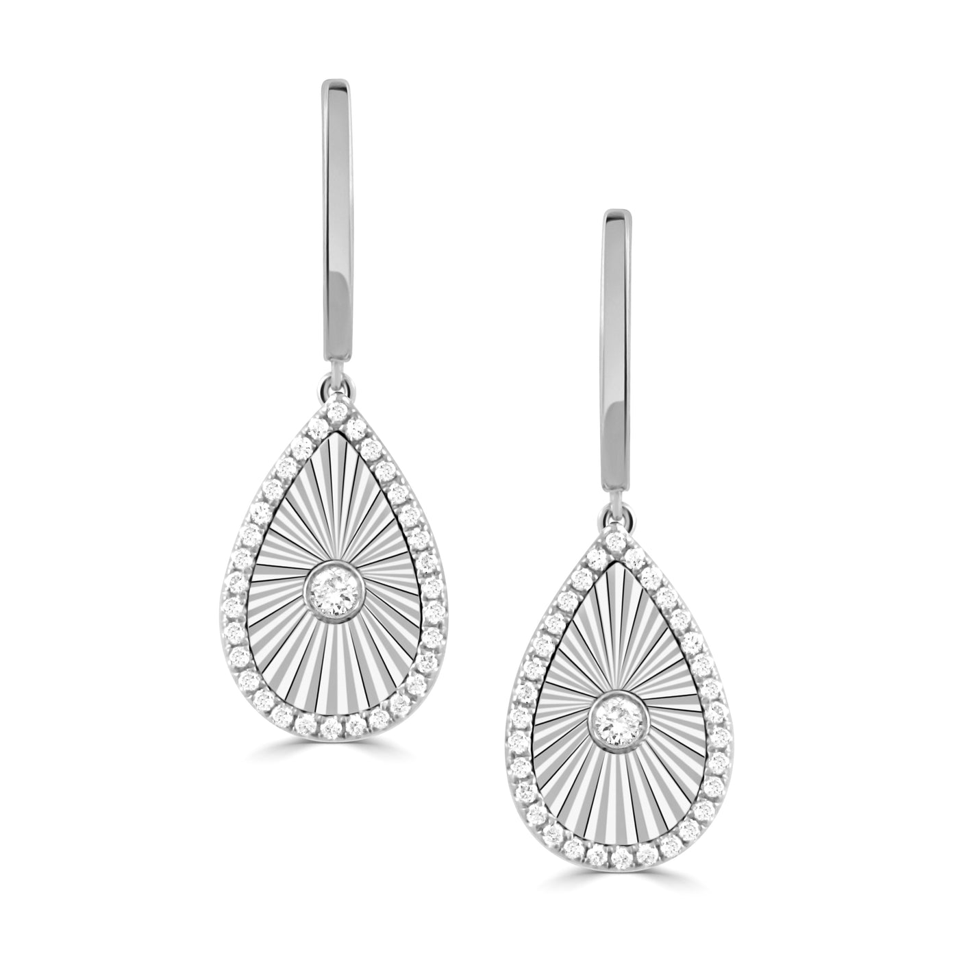 E11268-W-18K WHITE GOLD DIAMOND EARRING