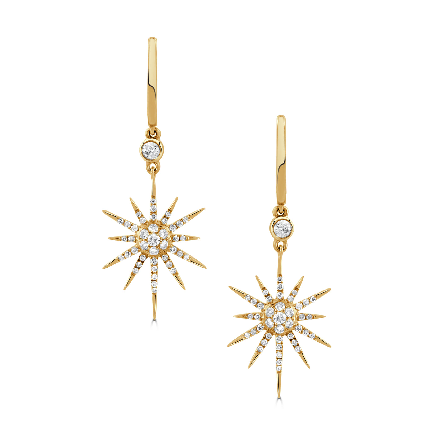 E8245-1-18K YELLOW GOLD DIAMOND EARRING