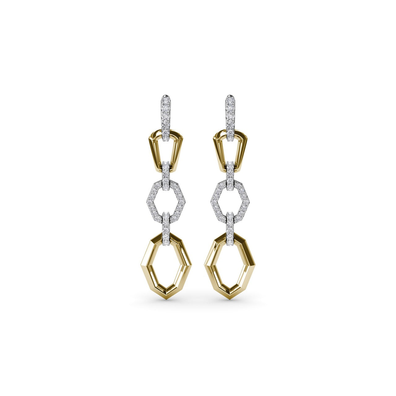 Lynq Geometric Long Drop Earrings