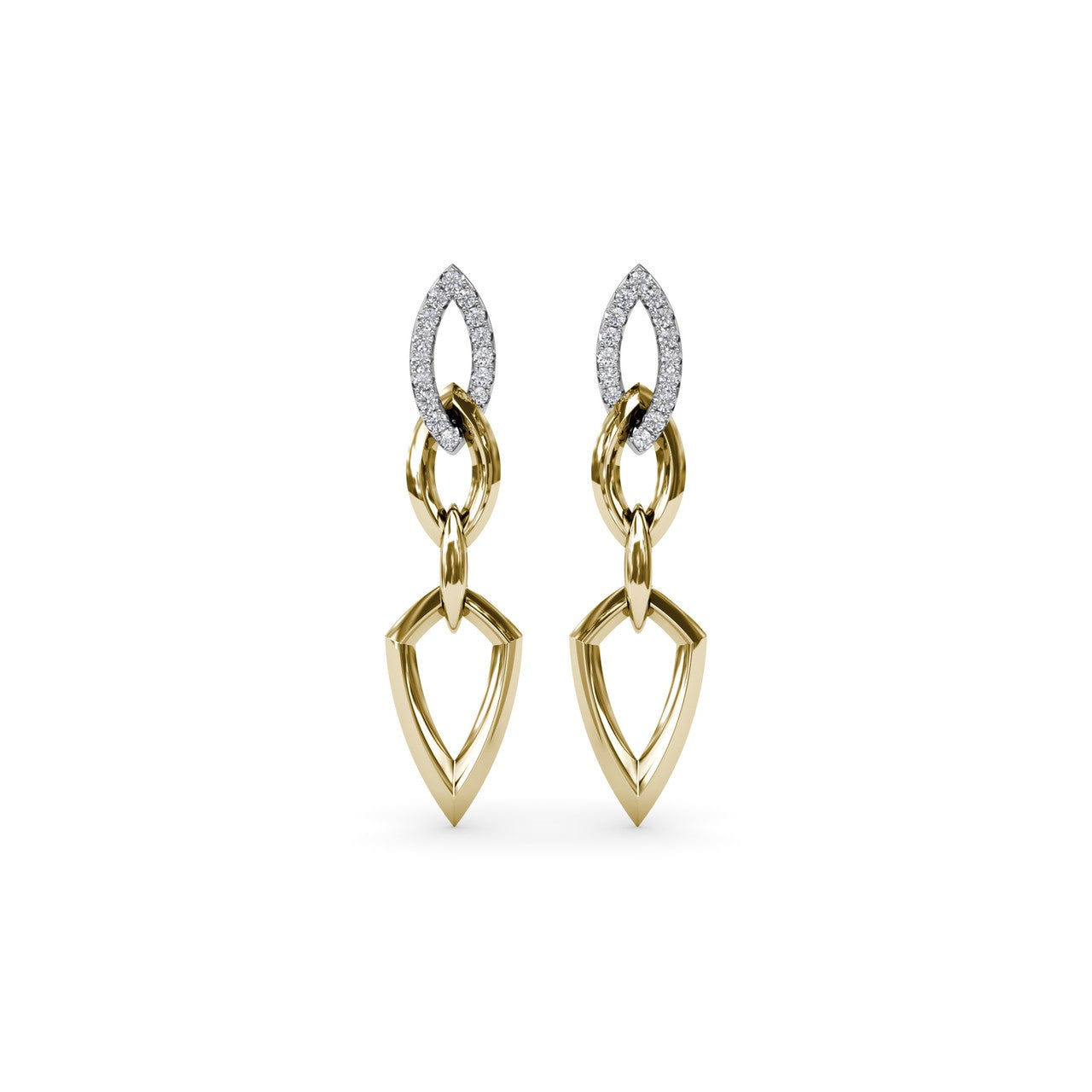 Lynq Pointed Drop Earrings