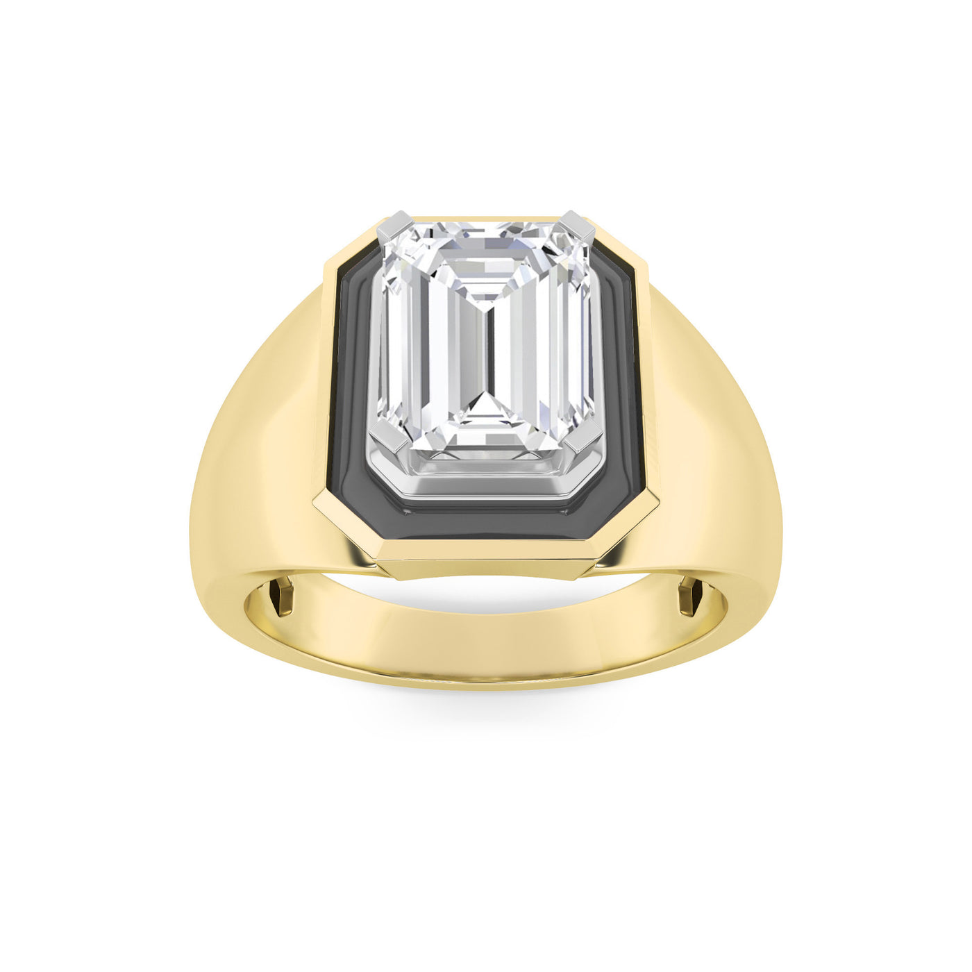 14KY 3ct G+VS Lab Diamond Mens Solitaire Ring