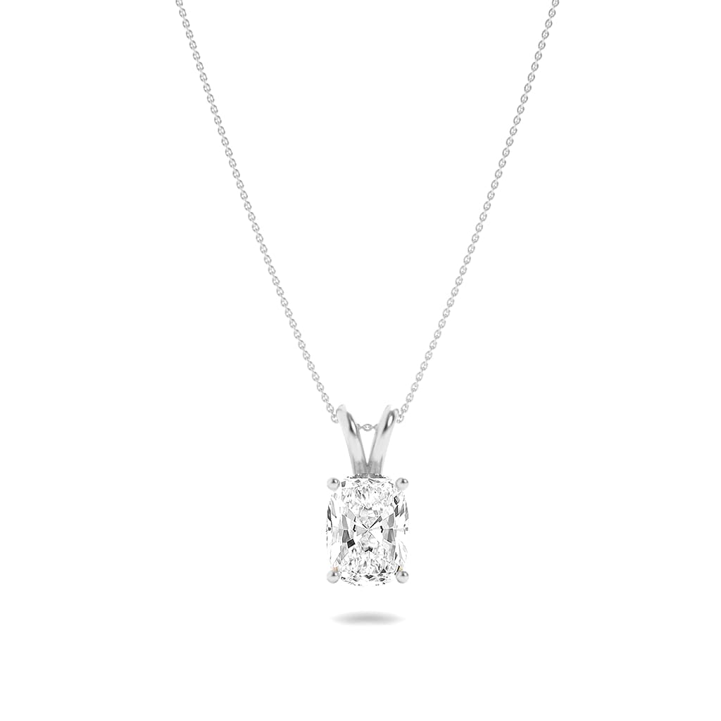 14KW 3ct Lab Diamond Pendant Timeless Design