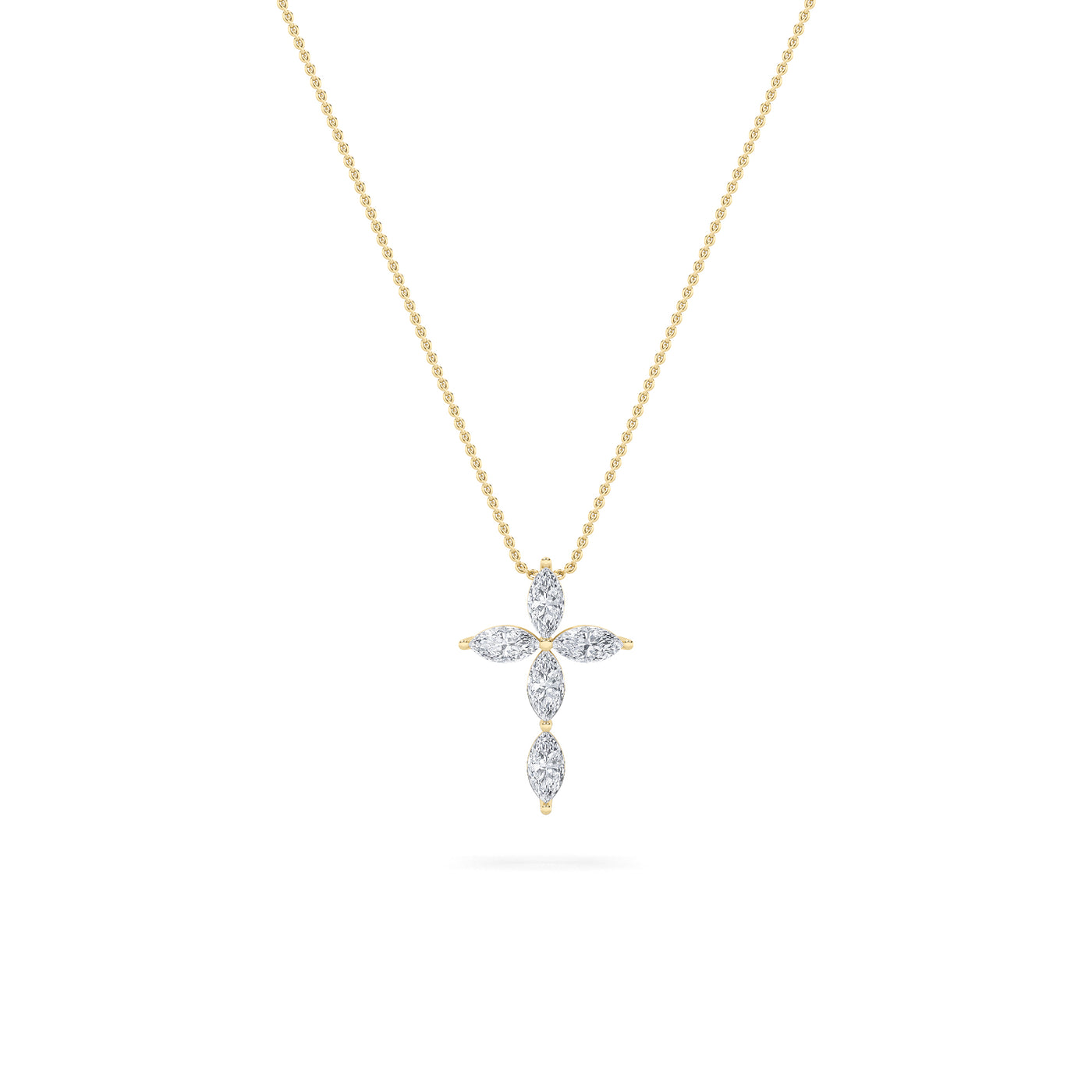 14K Yellow Gold Lab Diamond Religious Pendant 1.5ctw