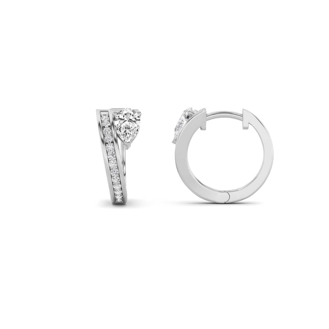 14KW Lab Diamond Huggie Earrings 1.25ctw