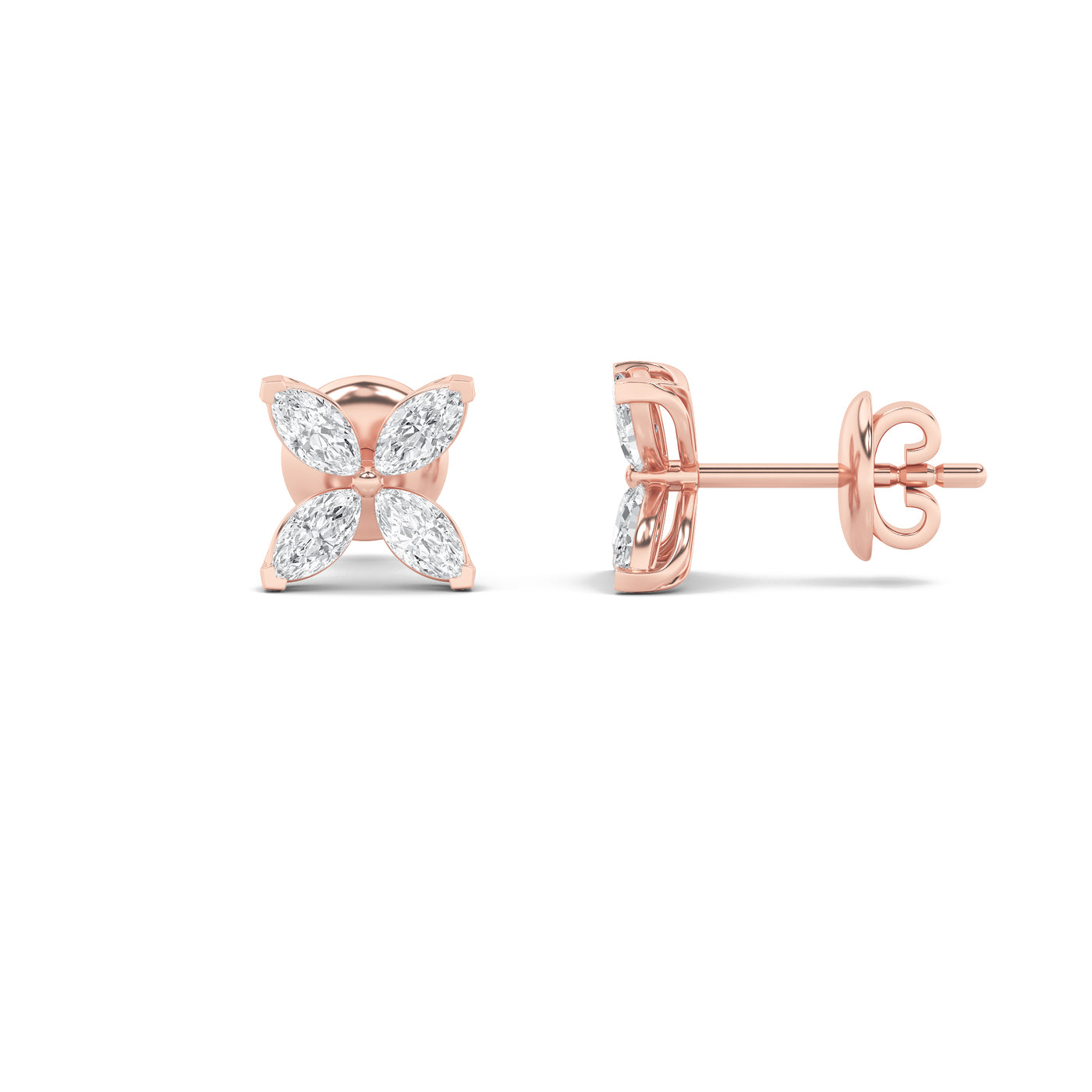 14K White Gold Lab Diamond Stud Earrings 1.5ctw