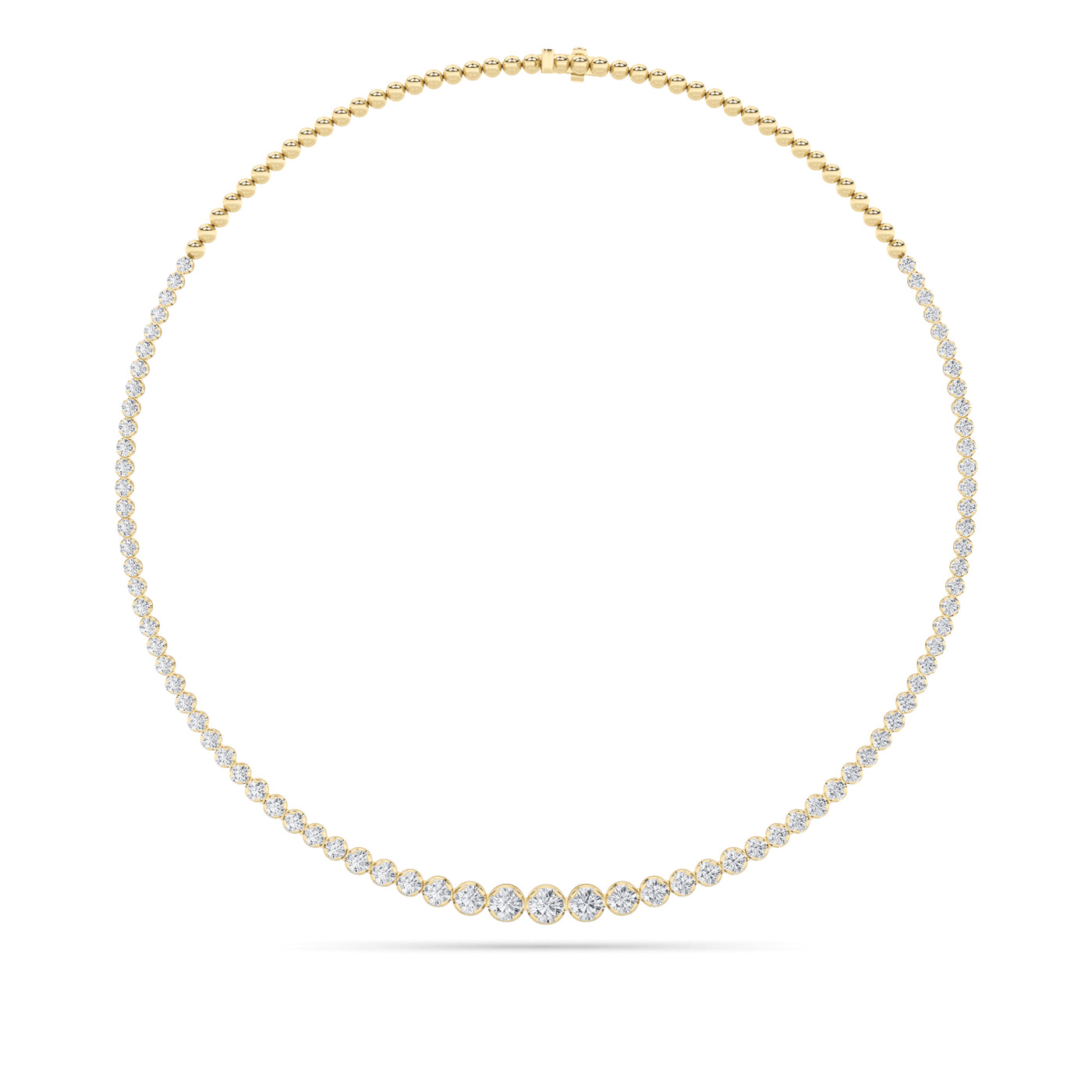 14KY 15.04ctw Lab Diamond Tennis Necklace